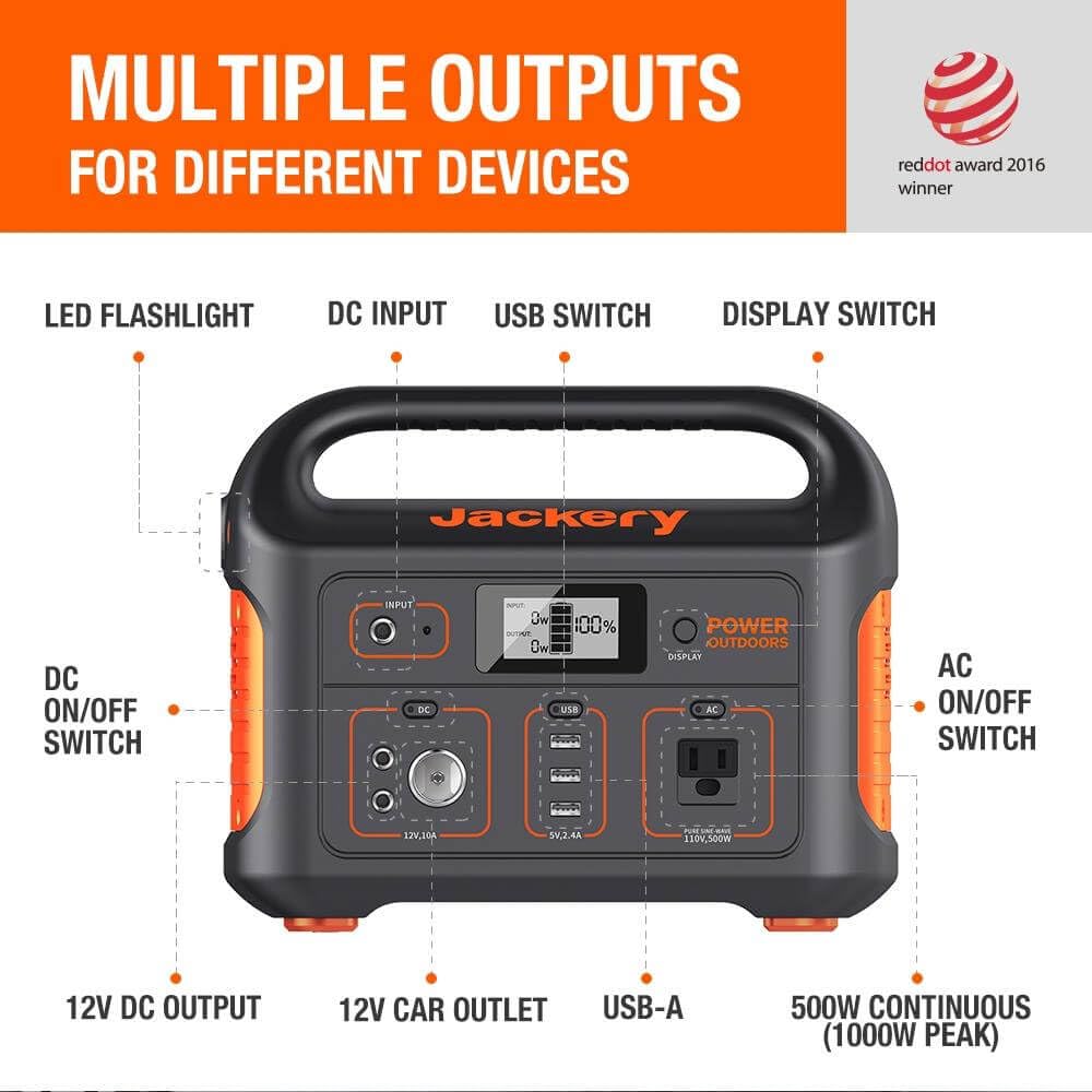 【美品　未使用】Jackery 191400mAh/708Wh Jackery Explorer 500W Portable Power Station - Jackery